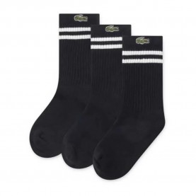 Детски чорапи Lacoste kids B46504 socks 3 pairs - Black (Black) детски,чорапи,мъжки,чорапи,дамски,чорапи,lacoste,kids,b46504,socks,3,pairs,black,(black)