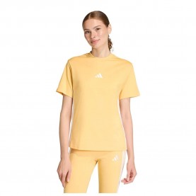 Тениска Adidas Essentials 3 Stripes Cotton short sleeve T-shirt - Yellow (Semi Ice Tangerine / White) тениска,мъжки,тениски,дамски,тениски,adidas,essentials,3,stripes,cotton,short,sleeve,t,shirt,yellow,(semi,ice,tangerine,white)
