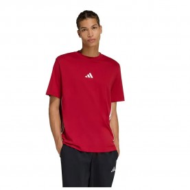 Тениска Adidas Essentials 3 Stripes Single Jersey short sleeve T-shirt - Red (Active Maroon / White) тениска,мъжки,тениски,дамски,тениски,adidas,essentials,3,stripes,single,jersey,short,sleeve,t,shirt,red,(active,maroon,white)