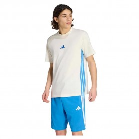 тениска,мъжки,тениски,дамски,тениски,adidas,essentials,3,stripes,single,jersey,short,sleeve,t,shirt,white,blue,(off,white,ray,blue)