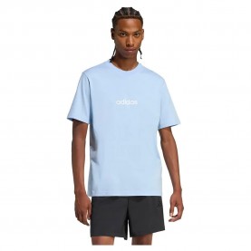 Тениска Adidas Essentials Linear Single Jersey Graphic short sleeve T-shirt - Blue (Glow Blue / White) тениска,мъжки,тениски,дамски,тениски,adidas,essentials,linear,single,jersey,graphic,short,sleeve,t,shirt,blue,(glow,blue,white)