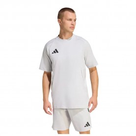 Тениска Adidas Tiro Travel short sleeve T-shirt - Grey (Team Light Grey / Black) тениска,мъжки,тениски,дамски,тениски,adidas,tiro,travel,short,sleeve,t,shirt,grey,(team,light,grey,black)