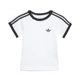 Тениска Adidas Originals 3 Stripe short sleeve T-shirt - White (White / Black) тениска,мъжки,тениски,дамски,тениски,adidas,originals,3,stripe,short,sleeve,t,shirt,white,(white,black)