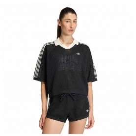 дамски,блузи,с,яка,мъжки,блузи,с,яка,adidas,originals,knitted,crochet,short,sleeve,polo,black,(black)