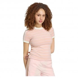 Тениска Adidas Originals Striped short sleeve T-shirt - Pink (Multicolor / Sandy Pink) тениска,мъжки,тениски,дамски,тениски,adidas,originals,striped,short,sleeve,t,shirt,pink,(multicolor,sandy,pink)