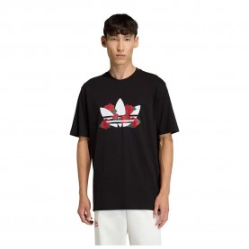 Тениска Adidas Originals Trefoil Series Roses Graphic short sleeve T-shirt - Black (Black) тениска,мъжки,тениски,дамски,тениски,adidas,originals,trefoil,series,roses,graphic,short,sleeve,t,shirt,black,(black)