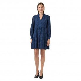 Рокля Yas Holi long sleeve short dress - Blue (Sargasso Sea) рокля,дамски,поли,и,рокли,yas,holi,long,sleeve,short,dress,blue,(sargasso,sea)
