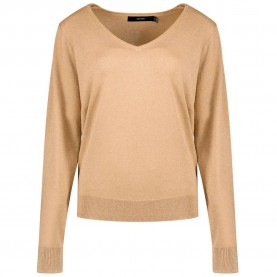 Блуза Vero moda Blaze Glitter v neck sweater - Beige (Silver Mink / Detail W Gold Lurex) блуза,дамски,пуловери,дамски,плетени,дрехи,vero,moda,blaze,glitter,v,neck,sweater,beige,(silver,mink,detail,w,gold,lurex)
