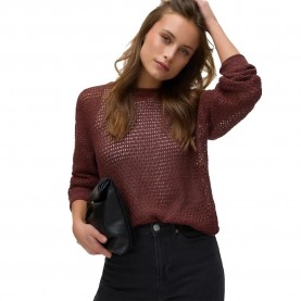 Блуза Vero moda Charlene sweater - Red (Andorra / Detail Solid) блуза,мъжки,пуловери,дамски,пуловери,vero,moda,charlene,sweater,red,(andorra,detail,solid)