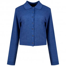 Жилетка Vero moda Exciting cardigan - Blue (Dark Denim / Detail Melange W Gun Metal Buttons) жилетка,дамски,пуловери,дамски,плетени,дрехи,vero,moda,exciting,cardigan,blue,(dark,denim,detail,melange,w,gun,metal,buttons)