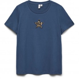 тениска,мъжки,тениски,дамски,тениски,vero,moda,isuma,short,sleeve,t,shirt,blue,(dark,denim,print,star,patch)