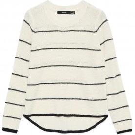 Блуза Vero moda Nuevocharity sweater - Beige (Birch / Stripes W Black) блуза,мъжки,пуловери,дамски,пуловери,vero,moda,nuevocharity,sweater,beige,(birch,stripes,w,black)