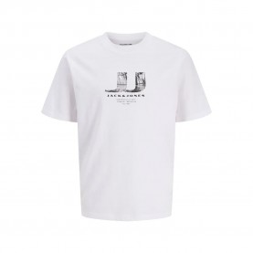 Тениска Jack & jones Dust Photo short sleeve T-shirt - White (Bright White) тениска,мъжки,тениски,дамски,тениски,jack,&,jones,dust,photo,short,sleeve,t,shirt,white,(bright,white)