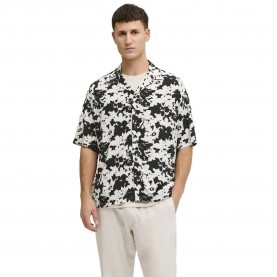 риза,с,къс,ръкав,дамски,ризи,мъжки,ризи,jj,rebel,blossom,resort,short,sleeve,shirt,white,black,(black)