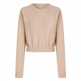 блуза,дамски,блузи,calvin,klein,j20j225363,cropped,fit,sweatshirt,beige,(beige)
