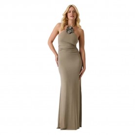 Рокля Guess Desy 3D Flower sleeveless long dress - Brown (Sage Leaf) рокля,дамски,поли,и,рокли,guess,desy,3d,flower,sleeveless,long,dress,brown,(sage,leaf)