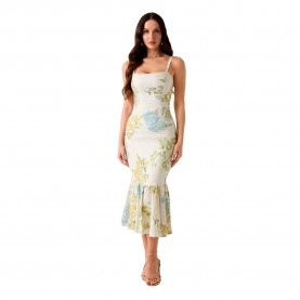 Рокля Guess Rory dress - White (Garden Lilies Print) рокля,дамски,поли,и,рокли,guess,rory,dress,white,(garden,lilies,print)