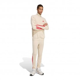 Анцуг Adidas 3 Stripes tracksuit - Beige (Crystal Linen / Pure Ruby) анцуг,мъжки,анцузи,adidas,3,stripes,tracksuit,beige,(crystal,linen,pure,ruby)