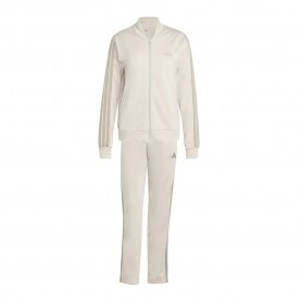 Анцуг Adidas Essentials 3 Stripes tracksuit - White (Crystal Linen) анцуг,дамски,анцузи,adidas,essentials,3,stripes,tracksuit,white,(crystal,linen)