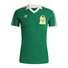 футболна,фланелка,мъжки,тениски,дамски,тениски,adidas,mexico,home,1986,short,sleeve,t,shirt,green,(green)