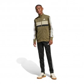Анцуг Adidas Seasonal Essentials Tiberio 3 Stripes Tricot tracksuit - Green (Olive Strata / White) анцуг,детски,анцузи,adidas,seasonal,essentials,tiberio,3,stripes,tricot,tracksuit,green,(olive,strata,white)