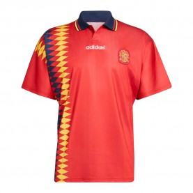 Футболна фланелка Adidas Spain Home 1994 short sleeve T-shirt - Red (Collegiate Red) футболна,фланелка,мъжки,тениски,дамски,тениски,adidas,spain,home,1994,short,sleeve,t,shirt,red,(collegiate,red)