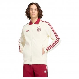 Футболна фланелка Adidas Spain Away Originals full zip sweatshirt - Beige (Off White) футболна,фланелка,мъжки,пуловери,adidas,spain,away,originals,full,zip,sweatshirt,beige,(off,white)