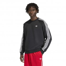 блуза,мъжки,пуловери,adidas,originals,3,stripes,crew,sweatshirt,black,(black)