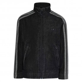 Блуза Adidas Originals Firebird Denim Loose full zip sweatshirt - Black (True Black Denim) блуза,детски,блузи,adidas,originals,firebird,denim,loose,full,zip,sweatshirt,black,(true,black,denim)