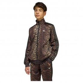 Блуза Adidas Originals Firebird Loose AOP full zip sweatshirt - Brown (Night Brown) блуза,детски,блузи,adidas,originals,firebird,loose,aop,full,zip,sweatshirt,brown,(night,brown)