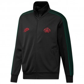 Блуза Adidas Originals Firebird Roses full zip sweatshirt - Black (Black / Collegiate Green) блуза,мъжки,пуловери,adidas,originals,firebird,roses,full,zip,sweatshirt,black,(black,collegiate,green)