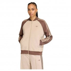 Блуза Adidas Originals SST Loose full zip sweatshirt - Beige (Stone Khaki / Stone Khaki / Wonder White) блуза,дамски,блузи,adidas,originals,sst,loose,full,zip,sweatshirt,beige,(stone,khaki,stone,khaki,wonder,white)