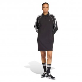 Рокля Adidas Originals SST Polo long sleeve short dress - Black (Black / White) рокля,дамски,поли,и,рокли,adidas,originals,sst,polo,long,sleeve,short,dress,black,(black,white)