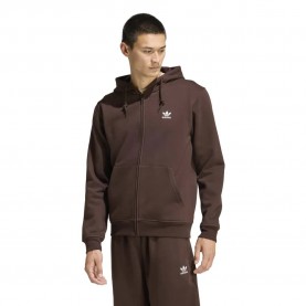 Блуза Adidas Originals Trefoil Essentials full zip sweatshirt - Brown (Aurora Coffee) блуза,мъжки,пуловери,adidas,originals,trefoil,essentials,full,zip,sweatshirt,brown,(aurora,coffee)
