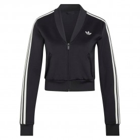 Блуза Adidas Originals V-Neck SST full zip sweatshirt - Black (Black) блуза,дамски,блузи,adidas,originals,v,neck,sst,full,zip,sweatshirt,black,(black)