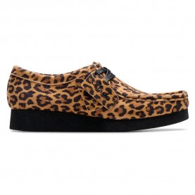 обувки,дамски,обувки,clarks,shoes,wallabee,evo,shoes,brown,(leopard)