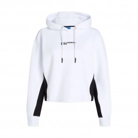 суичър,дамски,блузи,karl,lagerfeld,a1w20017,colour,block,hoodie,white,(white,black)