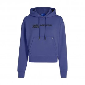 Суичър Karl lagerfeld jeans A2W20053 Regular Fit hoodie - Blue (Skipper Blue) суичър,дамски,блузи,karl,lagerfeld,jeans,a2w20053,regular,fit,hoodie,blue,(skipper,blue)