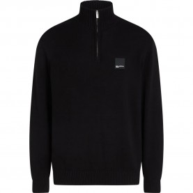 Блуза Karl lagerfeld A3M18002 Regular half zip sweater - Black (Black) блуза,мъжки,пуловери,karl,lagerfeld,a3m18002,regular,half,zip,sweater,black,(black)