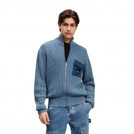 блуза,мъжки,пуловери,дамски,пуловери,karl,lagerfeld,jeans,a3m18005,full,zip,sweater,blue,(vintage,indigo)