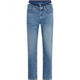 дънки,дамски,панталони,karl,lagerfeld,a3w10004,hr,straight,wb,jeans,blue,(mid,blue,blocked)