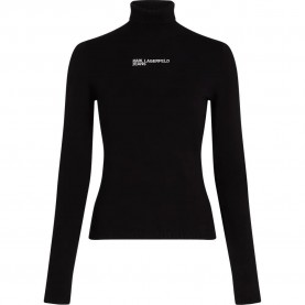 Блуза Karl lagerfeld jeans A3W18007 high neck sweater - Black (Black) блуза,мъжки,пуловери,дамски,пуловери,karl,lagerfeld,jeans,a3w18007,high,neck,sweater,black,(black)