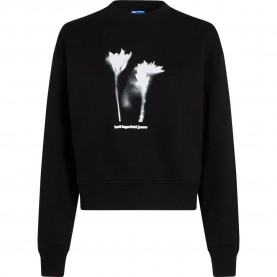 Блуза Karl lagerfeld A3W20034 Regular Flower sweatshirt - Black (Black) блуза,дамски,блузи,karl,lagerfeld,a3w20034,regular,flower,sweatshirt,black,(black)