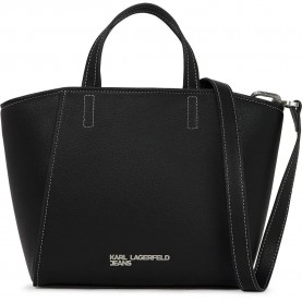 Чанта Karl lagerfeld A3W30008 Metal Logo Mini tote bag - Black (Black) чанта,всички,чанти,karl,lagerfeld,a3w30008,metal,logo,mini,tote,bag,black,(black)
