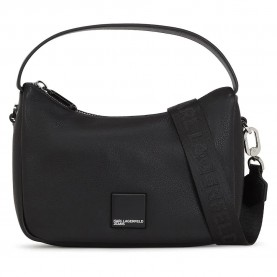 Чанта за през рамо Karl lagerfeld A3W30207 Box Logo Soft Mini Hobo shoulder bag - Black (Black) чанта,за,през,рамо,всички,чанти,karl,lagerfeld,a3w30207,box,logo,soft,mini,hobo,shoulder,bag,black,(black)