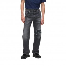 Дънки Karl lagerfeld jeans A4M10066 Relaxed Fit jeans - Grey (Black Destructed) дънки,мъжки,панталони,дамски,панталони,karl,lagerfeld,jeans,a4m10066,relaxed,fit,jeans,grey,(black,destructed)