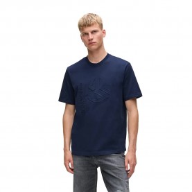 тениска,мъжки,тениски,дамски,тениски,karl,lagerfeld,jeans,a4m17033,regular,embossed,logo,short,sleeve,t,shirt,blue,(black,iris)