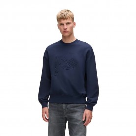 блуза,мъжки,пуловери,karl,lagerfeld,a4m20028,relaxed,embossed,sweatshirt,blue,(black,iris)