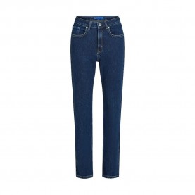 Дънки Karl lagerfeld jeans A4W10030 Straight Fit high waist jeans - Blue (Dark Blue) дънки,мъжки,панталони,дамски,панталони,karl,lagerfeld,jeans,a4w10030,straight,fit,high,waist,jeans,blue,(dark,blue)
