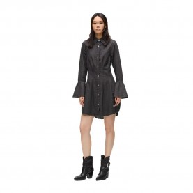 рокля,дамски,поли,и,рокли,karl,lagerfeld,a4w13003,wide,denim,long,sleeve,short,dress,grey,(washed,black)